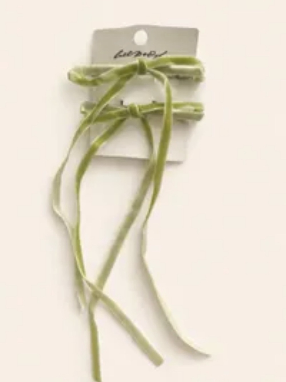 Free People Velvet Hair Bows Set of Two NEW